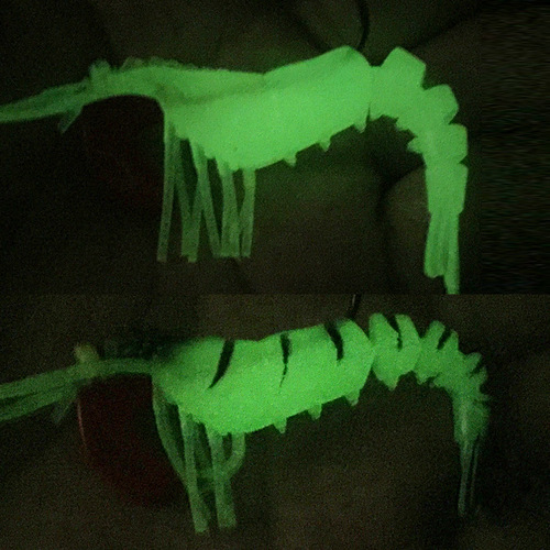 Weihe Multi-jointed Lead Head Soft Shrimp Lure Bait Multi-jointed Shrimp Set Soft Bait Luminous Freshwater Sea Fishing Lure Bait Wholesale