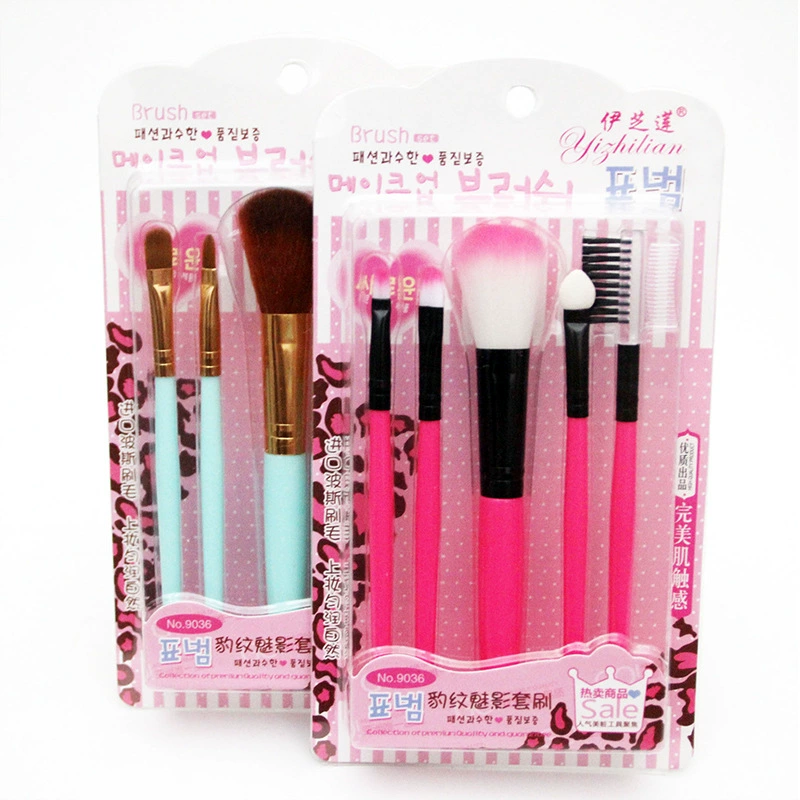 Brush, set, soft eye shadow, face blush for contouring