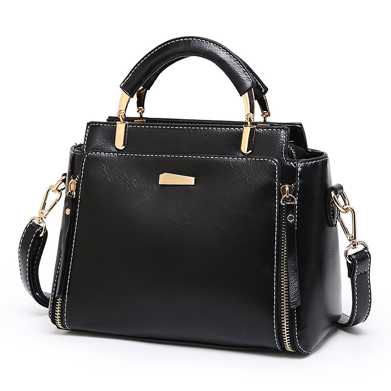 Factory Direct Sales 2025 New Stylish Simple Color-Blocking Handbag with a High-End Feel, Korean Version Versatile Crossbody Casual Women's Bag
