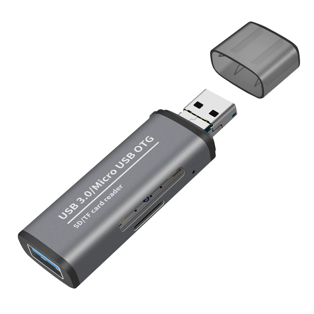 Android USB кардридер для SD/TF карт, конвертер U-disk, Micro USB OTG ридер для Android смартфона