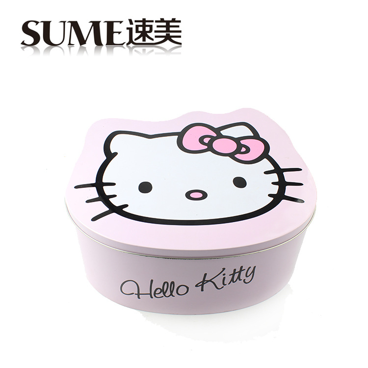 年货礼品铁盒包装猫形异形马口铁年货铁盒包装 饼干糖果铁盒