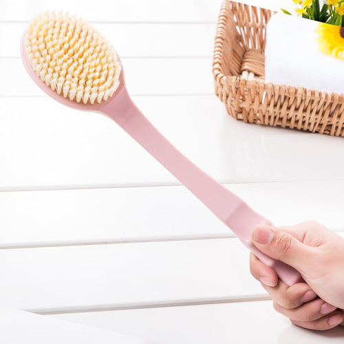 Long handle soft bristle bath brush back brush adult mud decontamination bath brush bath rub back bath brush body wholesale