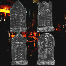 泡沫墓碑万圣节鬼屋酒吧密室恐怖气氛布置摆件摄影道具纹身店装饰