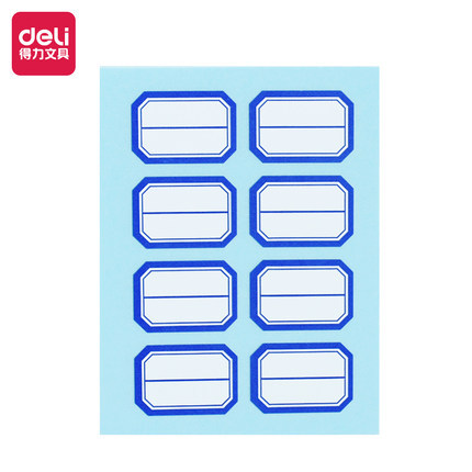 Deli 7190 marca etiqueta autoadhesiva etiqueta de la tela escocesa etiqueta de la firma de papel clasificación de papel oral azul