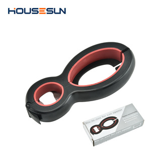Six-in-one simple can opener kitchen tools multi-functional stainless steel eight-character can opener creative can opener