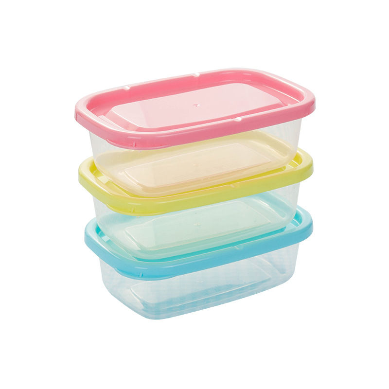 Mini sealed box plastic rectangular food supplement small size crisper school canteen food sample box 200ml