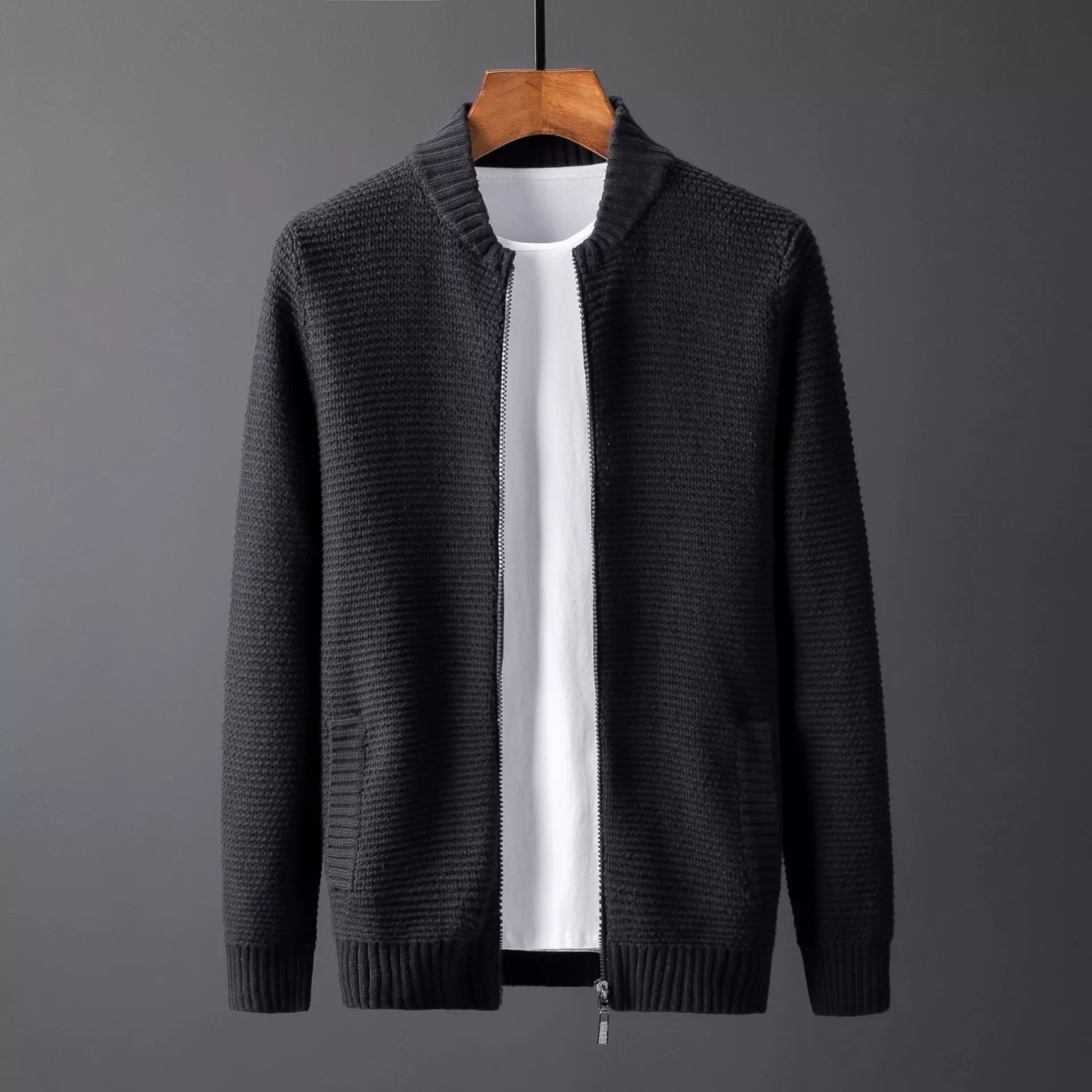 2022春季新款针织衫男休闲潮流宽松针织开衫男外穿个性时尚毛衫