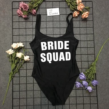 Swimwear with letters