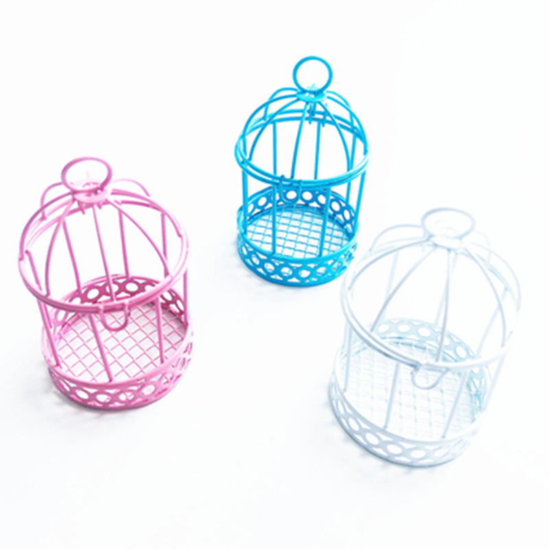 Mini Caja de Almacenamiento Jaula de Pájaro de Hierro Decorativa para Escritorio y Dulces image 7