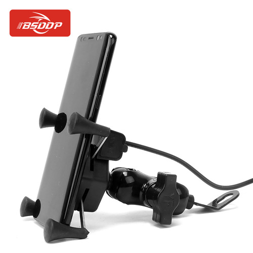 Motorcycle mobile phone holder rechargeable Electric vehicle waterproof charger Off-road vehicle USB navigator holder