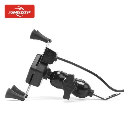 Motorcycle mobile phone holder rechargeable Electric vehicle waterproof charger Off-road vehicle USB navigator holder