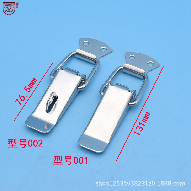 Anwang 304 acero inoxidable hebilla cadenas caja hebilla boca de pato hebilla caja de resorte hebilla colmena hebilla