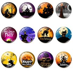 跨境萬聖節冰箱貼紙創意時光寶石磁性玻璃白板貼家居裝飾品25mm