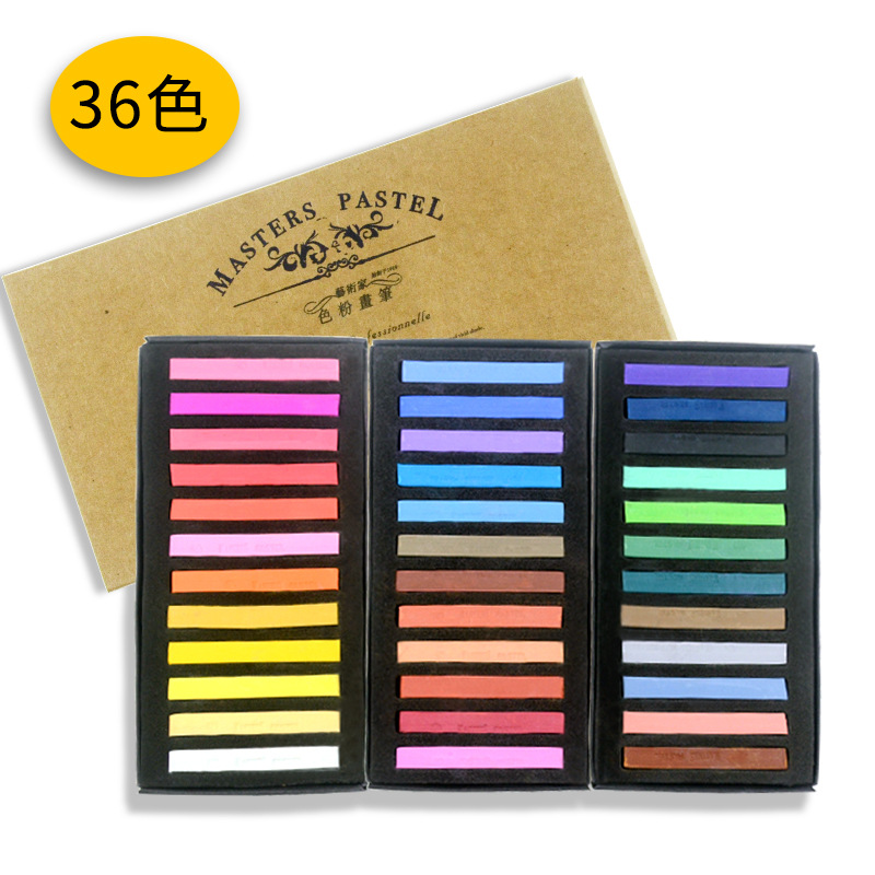 Mali brand color chalk 24 color dazzling stick 36 color 48 color art painting color chalk pigment ch