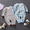Autumn cotton children's pijama for new born, bodysuit, overall, 0-2 years