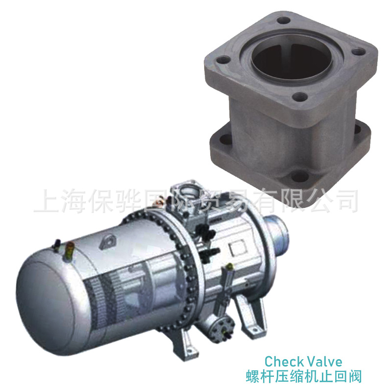 大口径单向止回阀安装在大排量螺杆压缩机排气口，防止压缩机反转
