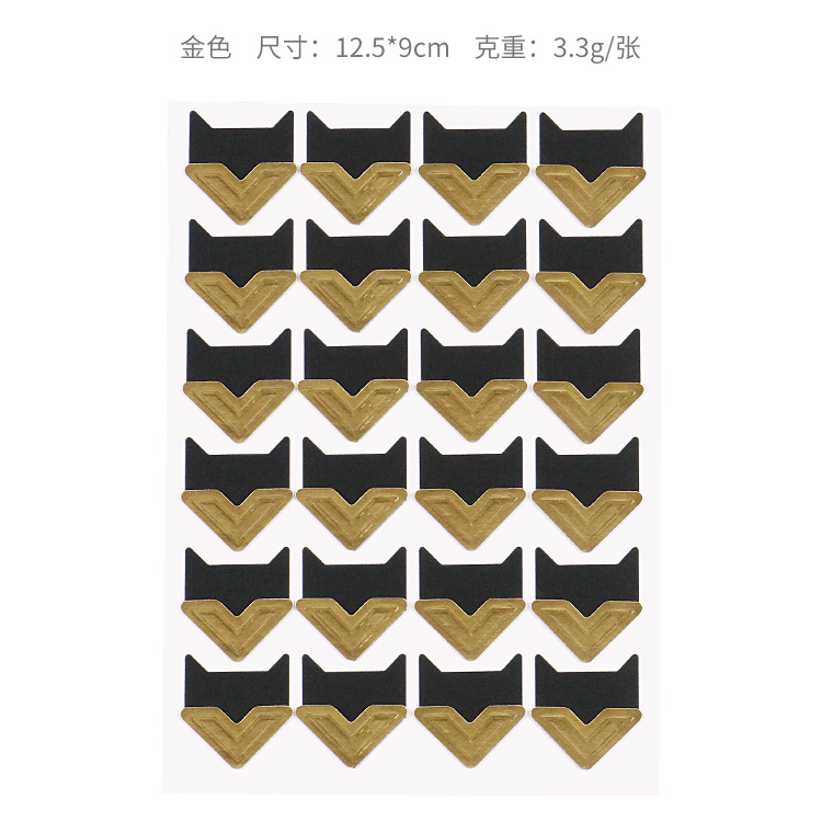 Pegatinas de esquina de álbum DIY retro 14 pegatinas de esquina de papel Kraft de color sólido de tapa dura 24 piezas en pegatinas de esquina de color caramelo hechas a mano