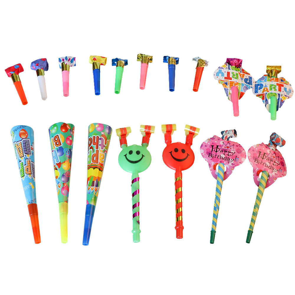 Baile suministros de cumpleaños gran dragón soplando papel dragón soplando silbato fiesta cara sonriente dragón soplando