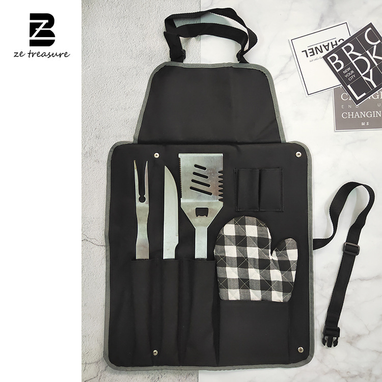 厂家直销 五金工具包 手提 BBQ烤具袋 6袋口家用户外便携牛津布袋