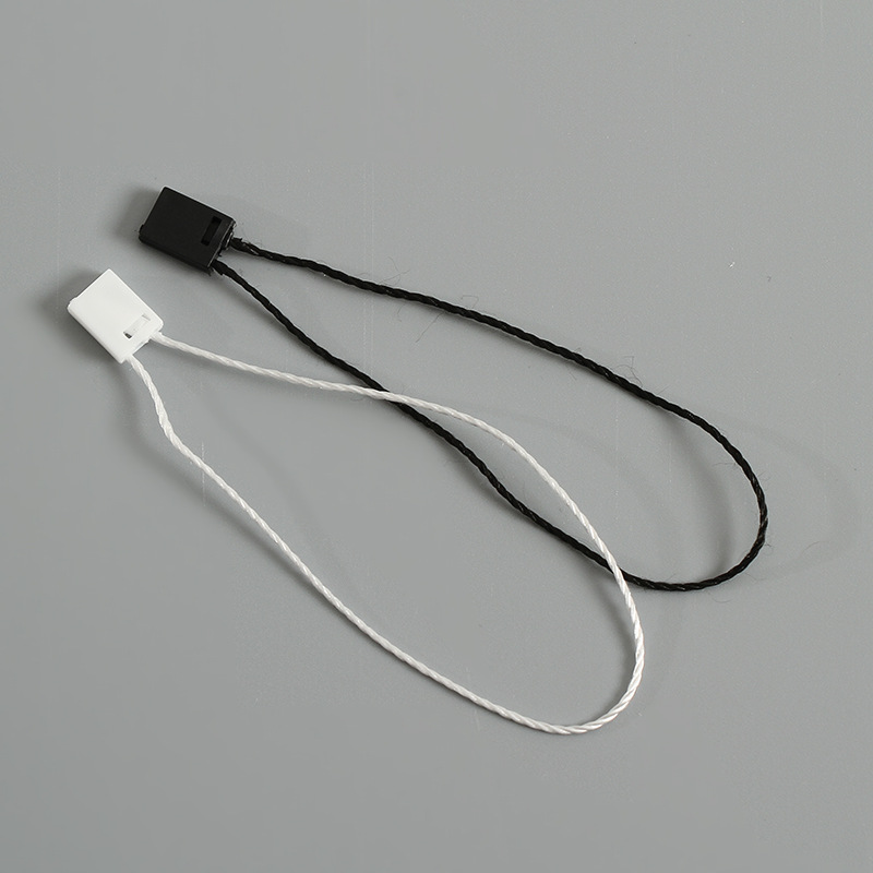 高档定做吊粒吊牌线塑料绳子通用服装小方扣吊牌绳纸卡线手工现货