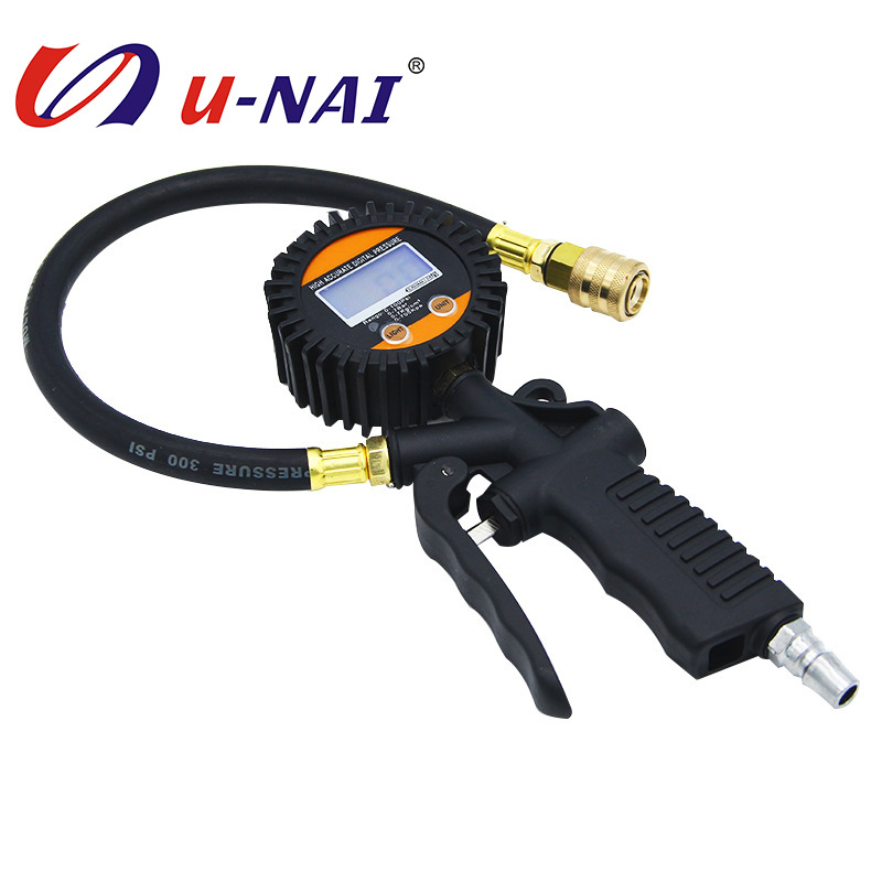 厂家直供充气嘴 数显轮胎充气表配自锁充气嘴 铝合金充气嘴批发