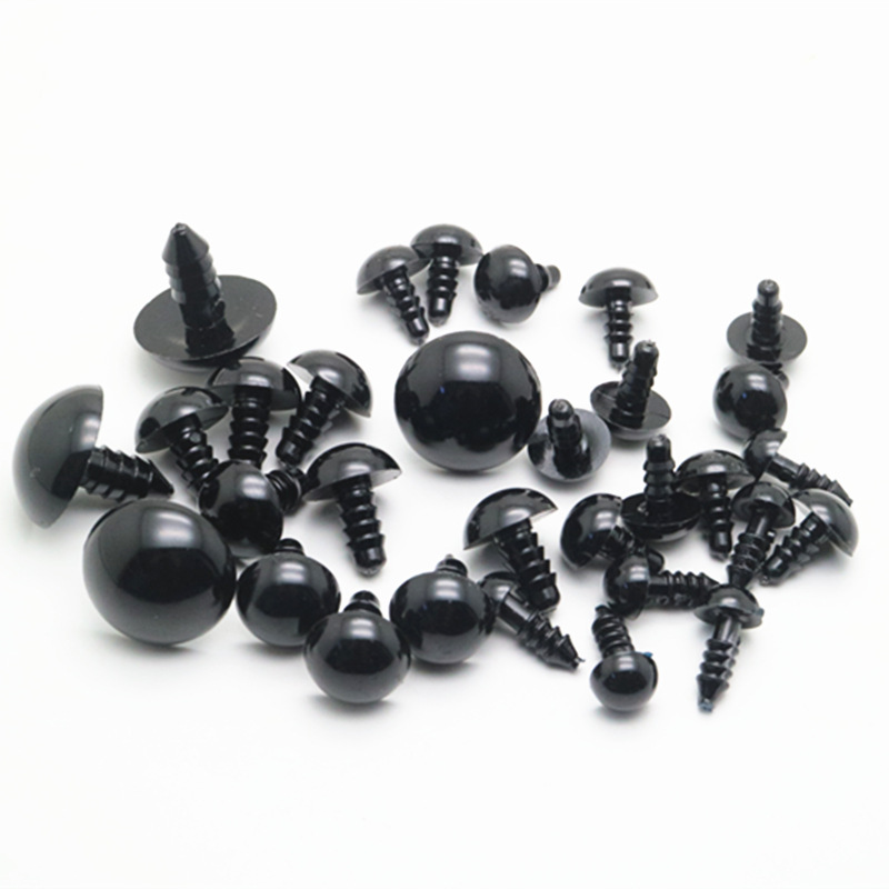 Ojos de plástico con tornillo para peluches y juguetes artesanales