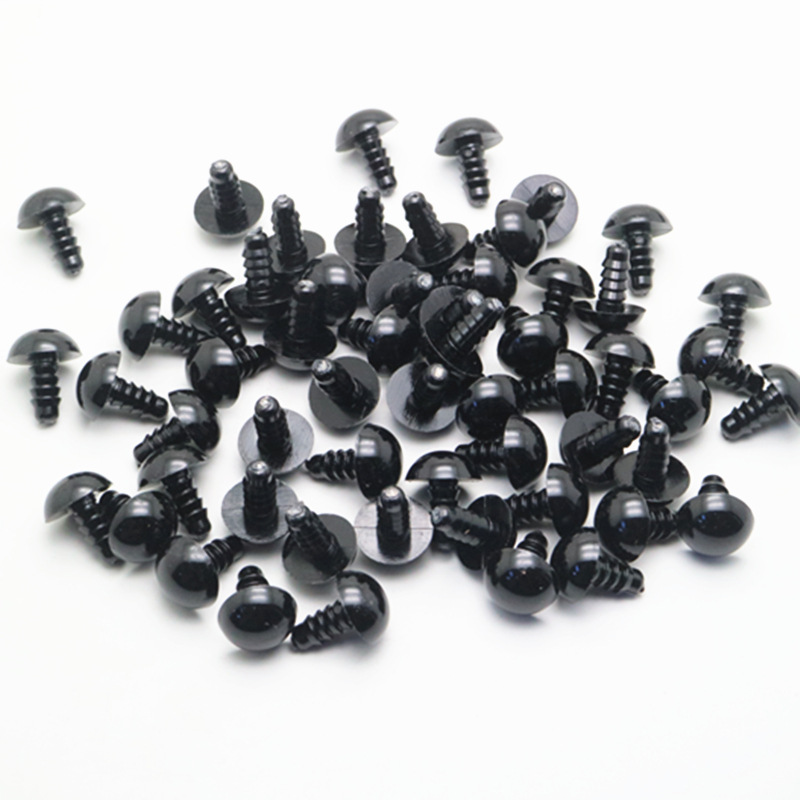 Ojos de plástico con tornillo para peluches y juguetes artesanales