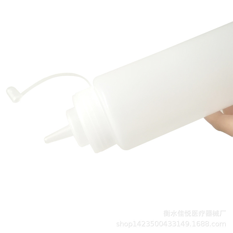 Squeeze botella de salsa de ensalada botella de salsa de plástico botella de ensalada boca puntiaguda Engrasador botella de aceite botella de salsa transparente