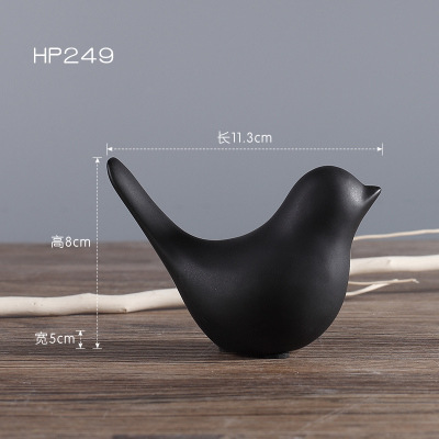 Escultura de cerámica dorada en forma de pájaro – decoración moderna nórdica para oficina y sala de estar