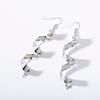 Long spiral, matte earrings, universal accessory, European style, suitable for import