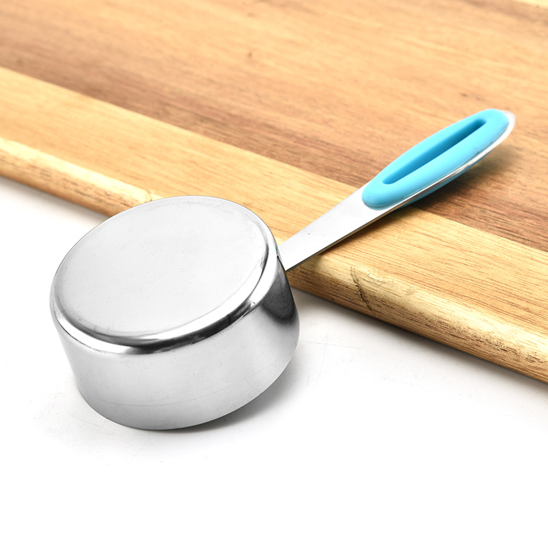 Taza medidora vendedora caliente transfronteriza 7 piezas traje cuchara medidora de acero inoxidable con escala cuchara de pesaje taza de condimento cuchara de harina cuchara de sal