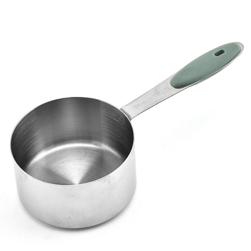 Taza medidora vendedora caliente transfronteriza 7 piezas traje cuchara medidora de acero inoxidable con escala cuchara de pesaje taza de condimento cuchara de harina cuchara de sal