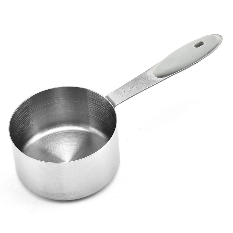 Taza medidora vendedora caliente transfronteriza 7 piezas traje cuchara medidora de acero inoxidable con escala cuchara de pesaje taza de condimento cuchara de harina cuchara de sal