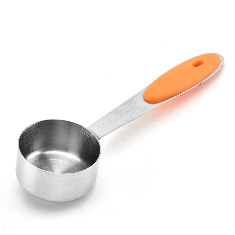 Taza medidora vendedora caliente transfronteriza 7 piezas traje cuchara medidora de acero inoxidable con escala cuchara de pesaje taza de condimento cuchara de harina cuchara de sal