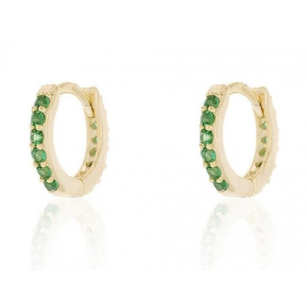 Gold plating+green diamond