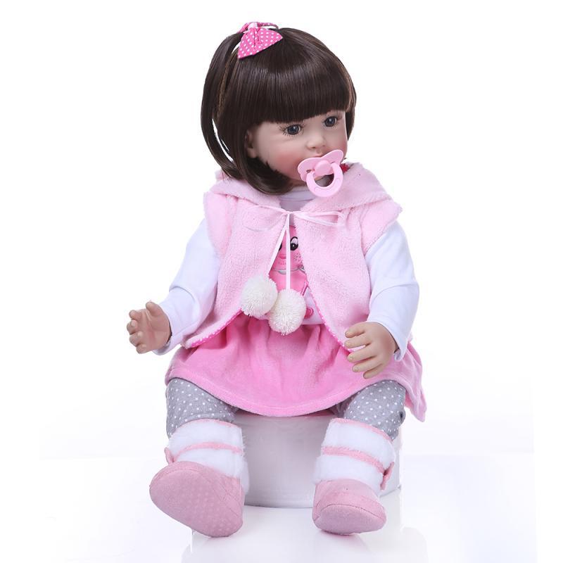 NPK nuevo pelo largo reborn niño princesa muñeca hermosa falda niñas como para acompañar Juguetes