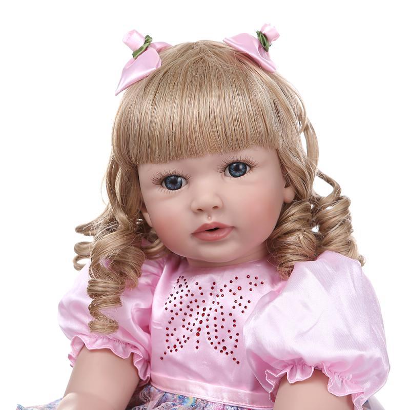 NPK nuevo pelo largo reborn niño princesa muñeca hermosa falda niñas como para acompañar Juguetes