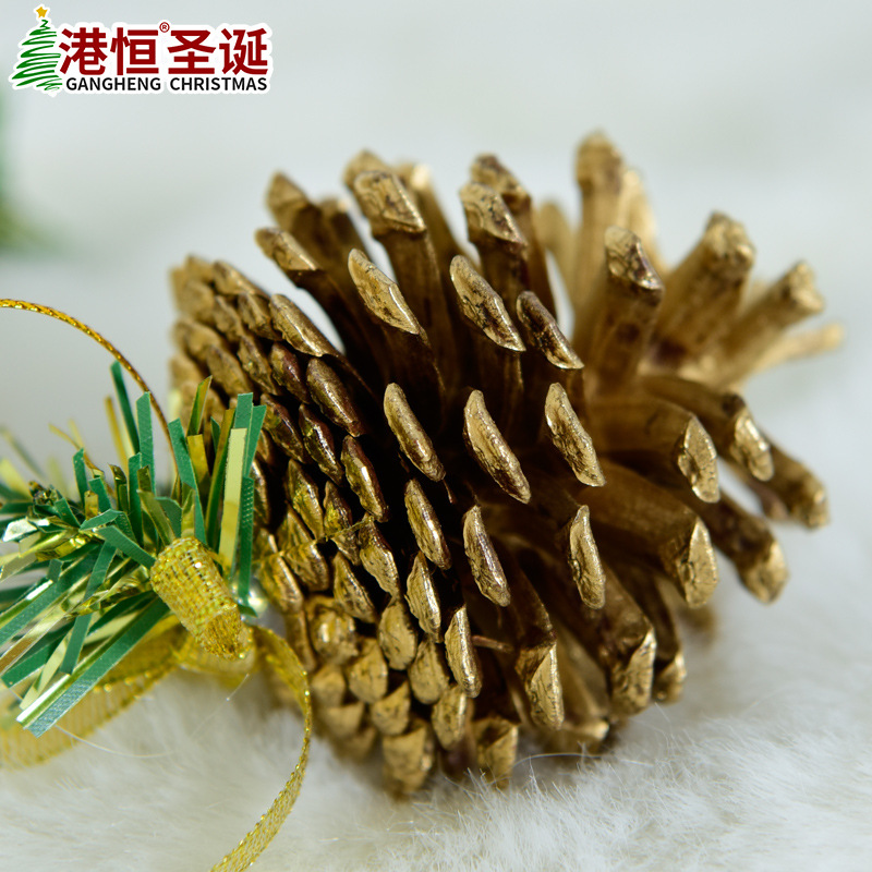 Navidad decoración colgante caja de regalo traje 5cm plástico BOLA DE Navidad Pino cono bolsa de regalo traje colgante