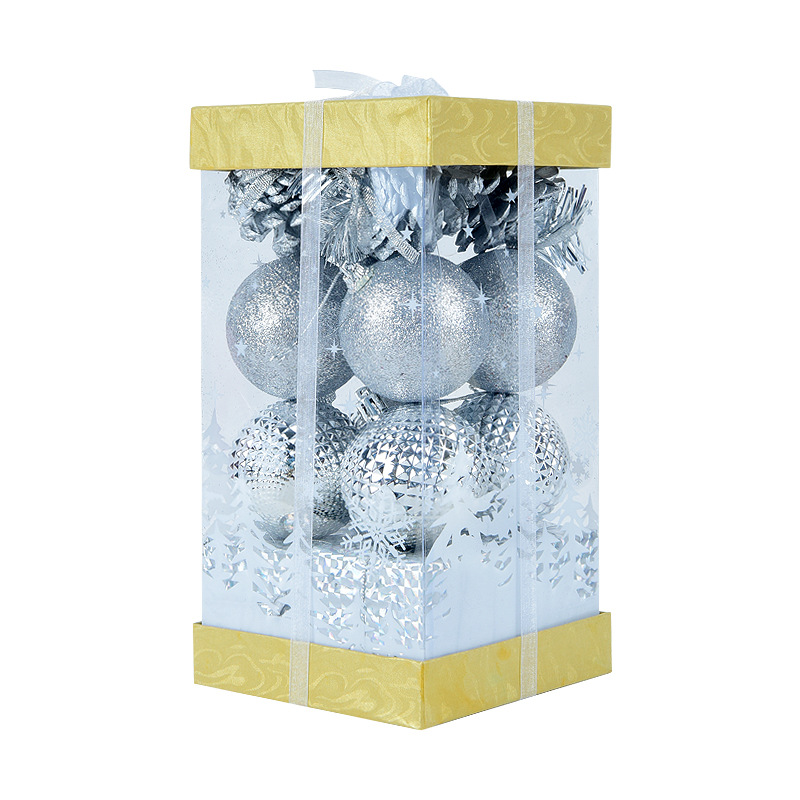 Navidad decoración colgante caja de regalo traje 5cm plástico BOLA DE Navidad Pino cono bolsa de regalo traje colgante