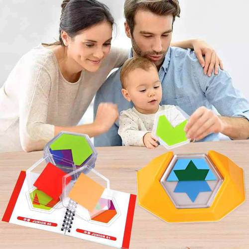 Colorful educational toys color decoding spatial thinking puzzle develops intelligence 100 questions logical reasoning