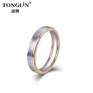 Tonglin 18K Gold Original Design Rose Bracelet Gold Ring Female Niche Simple 14K Ring Factory Source