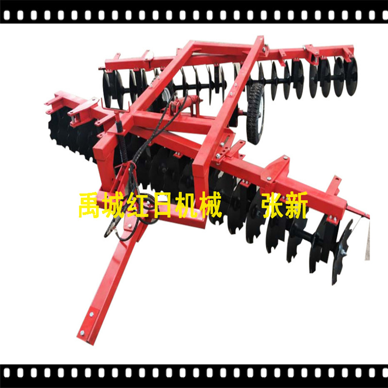 圆盘耙配东方红拖拉机 悬挂轻耙耙片 红日圆盘耙出口南美