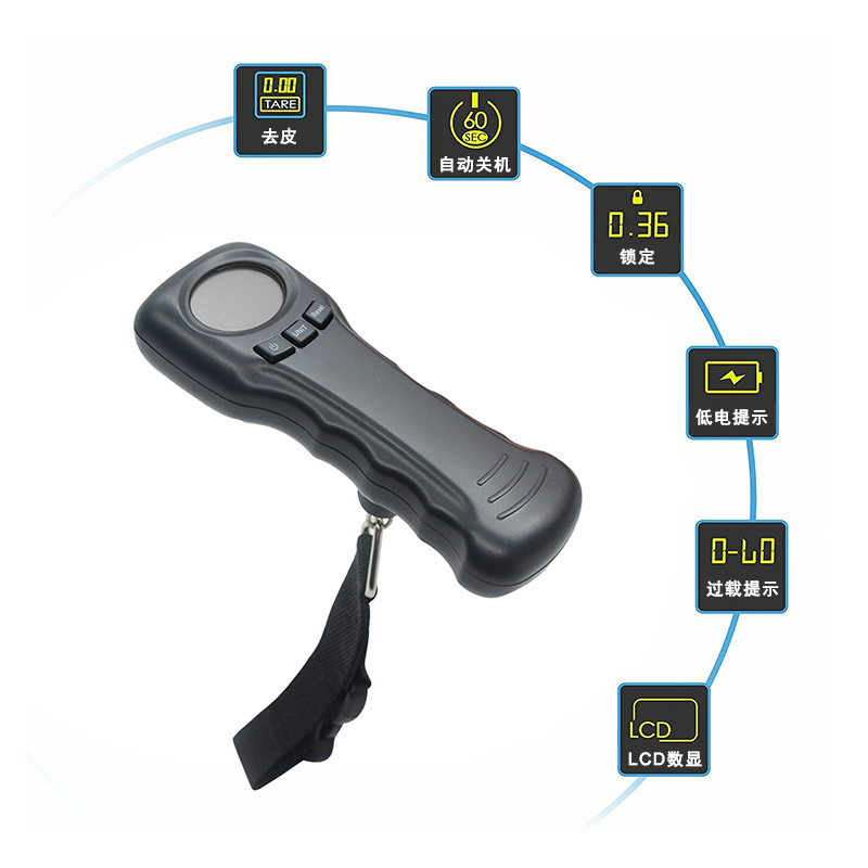 Promoción de la fábrica gran palo equipaje portátil escala digital regalo viaje al aire libre electrónica libra 50kg garantía