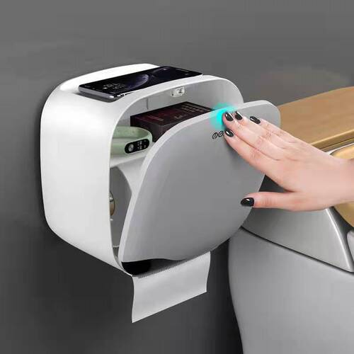 Double-layer toilet paper box bathroom toilet tissue box punch-free paper roll paper toilet paper box toilet paper box