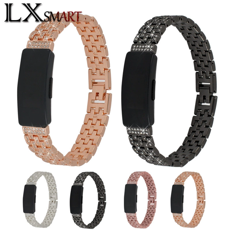 Для fitbit вдохновить браслет металлический браслет вдохновить горный хрусталь ремешок из сплава нержавеющей стали