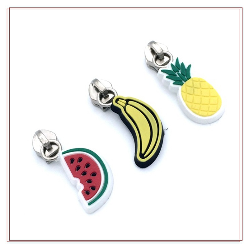 厂家批发5号尼龙滴塑滴胶注塑皮拉链头PVC滴塑皮拉头