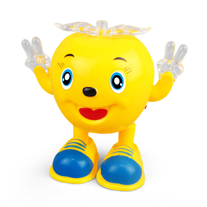 Niños columpio eléctrico cantando baile Pequeña Manzana iluminación rompecabezas niño bebé puesto Venta caliente juguetes al por mayor