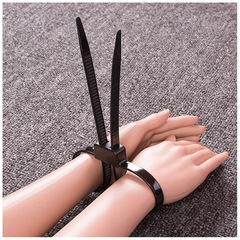 Adult erotic disposable portable handcuffs ankle cuffs plastic binding strap bondage rope props 