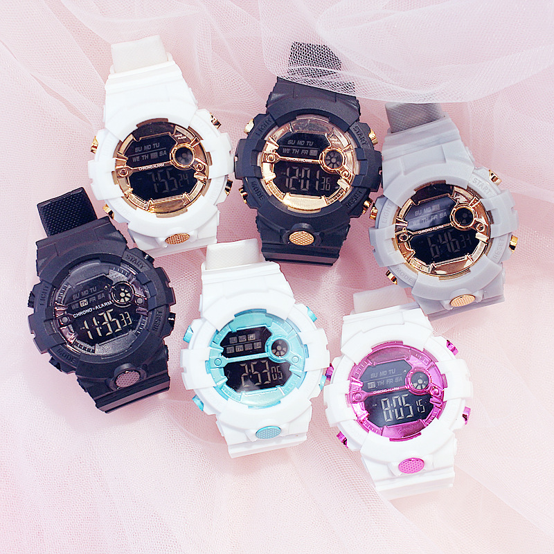 2024热销抹茶绿ins手表学生明星潮流防水运动男原宿学院风电子表