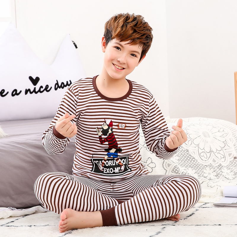 Ropa interior para niños ropa de otoño pantalones largos nuevos niños medianos y grandes ropa interior térmica bebé pijamas traje de desgaste para el hogar